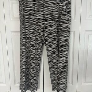 Anthropologie Maeve Black and Cream Patterned Pants